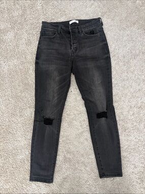 VERVET BY FLYING MONKEY Black High-Rise Distressed Skinny Jeans